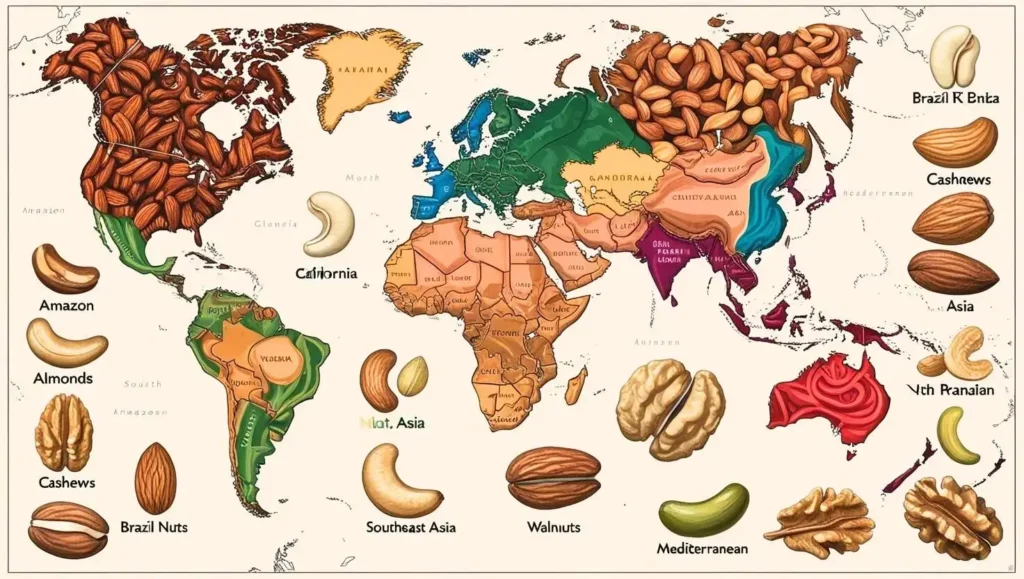 une image illustrant les Pays Producteurs de Fruits à Coque