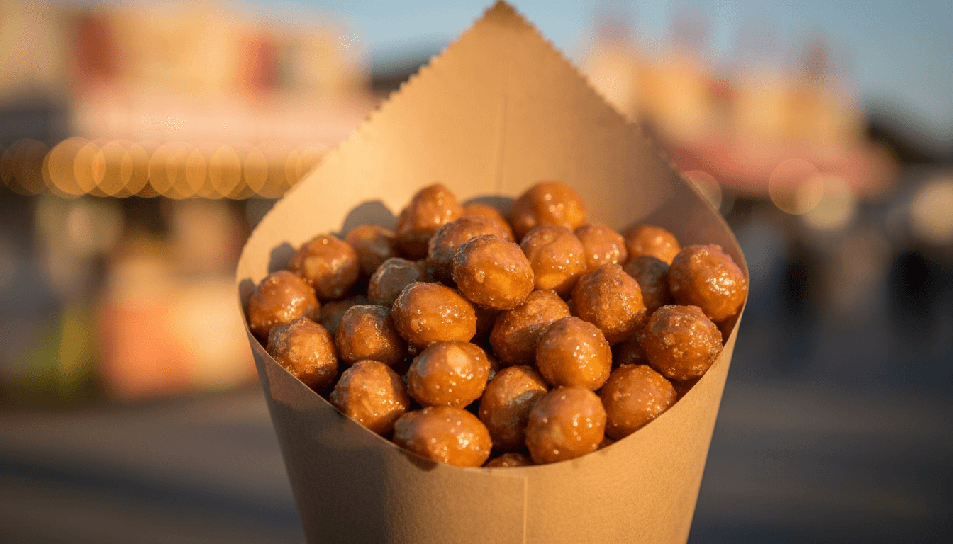 Recette chouchou : amandes et chouchous 2 Chouchous : cacahuètes caramélisées brillantes en cornet